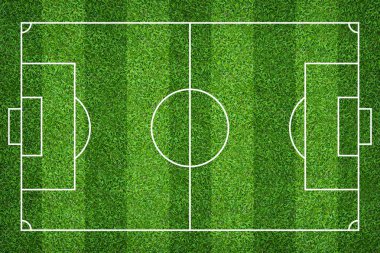 Futbol sahası veya futbol sahası arka plan için. Yeşil çim mahkeme 