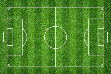 Futbol sahası veya futbol sahası arka plan için. Yeşil çim mahkeme 