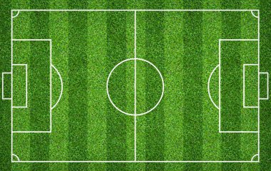 Futbol sahası veya futbol sahası arka plan için. Yeşil çim mahkeme 