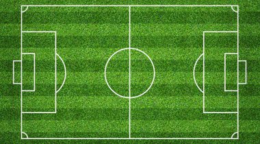 Futbol sahası veya futbol sahası arka plan için. Yeşil çim mahkeme 