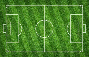 Futbol sahası veya futbol sahası arka plan için. Yeşil çim mahkeme 