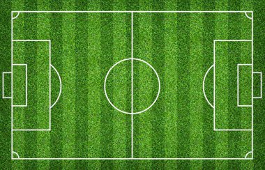 Futbol sahası veya futbol sahası arka plan için. Yeşil çim mahkeme 