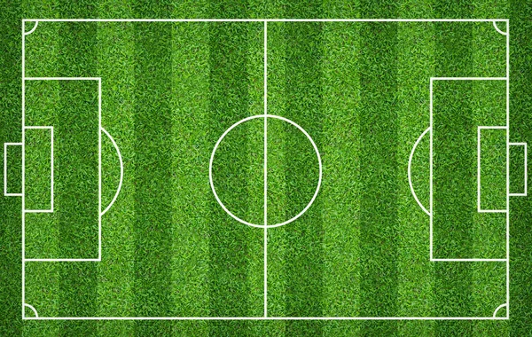 Football field or soccer field for background. Green lawn court — Stock Photo, Image