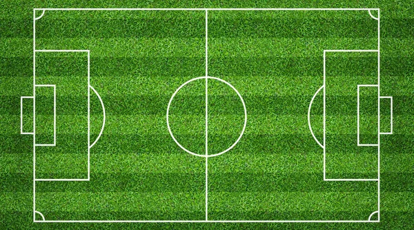 Футбольное поле или футбольное поле для заднего плана. Зеленый газон — стоковое фото