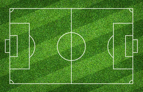 Voetbalveld of voetbalveld voor achtergrond. Groen gazon Hof — Stockfoto