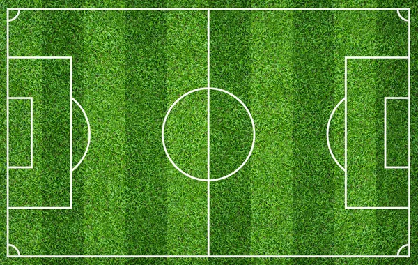 Campo di calcio o campo di calcio per lo sfondo. Corte prato verde — Foto Stock