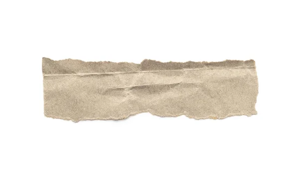 Recycled paper craft stick on a white background. Brown paper to — Stock Photo, Image