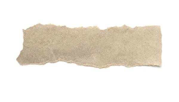 Recycled paper craft stick on a white background. Brown paper to — Stock Photo, Image