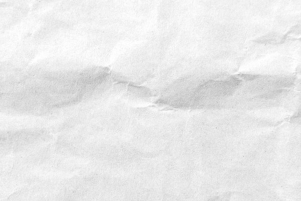 White crumpled paper texture background. Close-up.