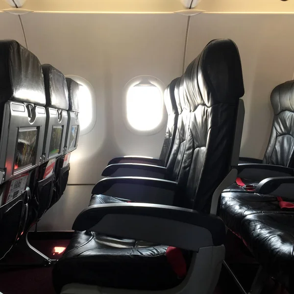 Airplane seats in the cabin economy class - Smartphone snapshot