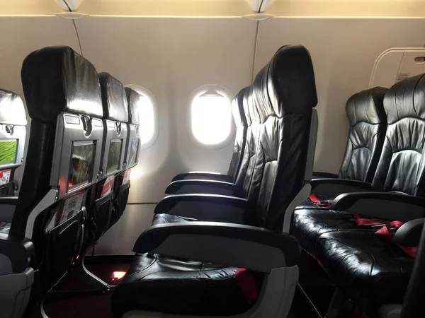 Airplane seats in the cabin economy class - Smartphone snapshot