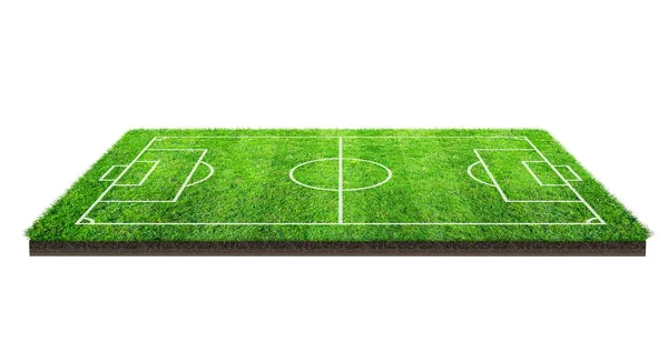 Football Field Soccer Field Green Grass Pattern Texture Isolated White — Stock Photo, Image