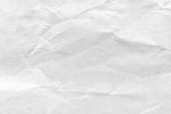 White crumpled paper texture background. Close-up.