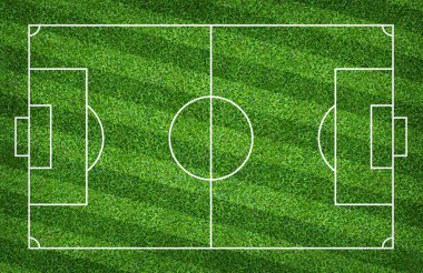 Futbol sahası veya futbol sahası arka plan için. Yeşil çim mahkeme 