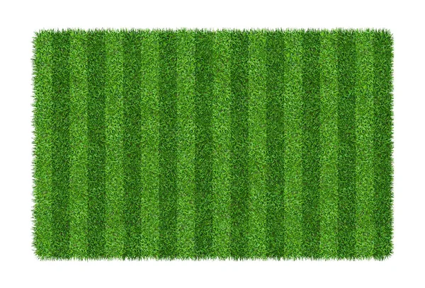 サッカーとサッカー スポーツの緑の草テクスチャ背景 緑の芝生フィールド パターンとクリッピング パスと白い背景で隔離のテクスチャ — ストック写真