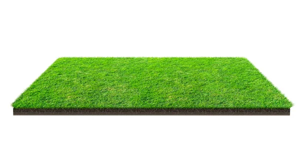 Зелене Поле Трави Ізольоване Білому Відсічним Контуром Спортивне Поле Літні — стокове фото