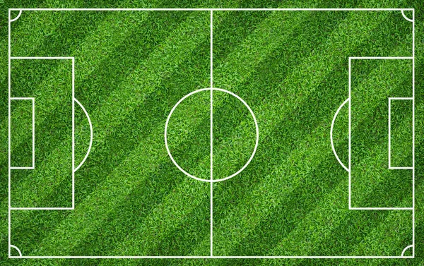 Football field or soccer field for background. Green lawn court — Stock Photo, Image