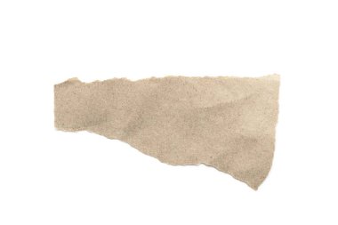 Geri dönüşümlü kağıt el sanatları sopa beyaz bir arka plan üzerinde. Kahverengi kağıt için