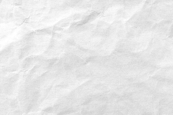 White crumpled paper texture background. Close-up.