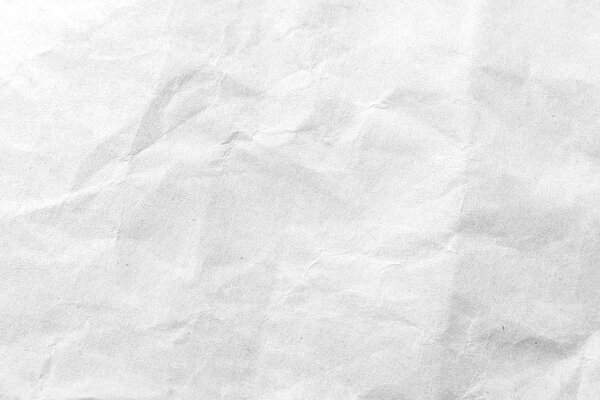 White crumpled paper texture background. Close-up.