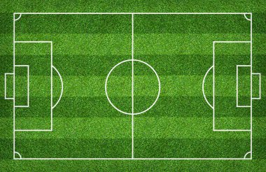 Futbol sahası veya futbol sahası arka plan için. Yeşil çim mahkeme 