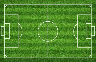 Futbol sahası veya futbol sahası arka plan için. Yeşil çim mahkeme 