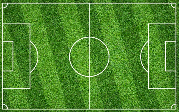 Football field or soccer field for background. Green lawn court — Stock Photo, Image