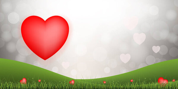 Abstract red heart background for Valentine's day and wedding ca