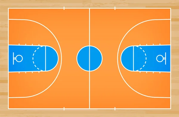 Groene basketbal Hof vloer met lijn patroon achtergrond. Baske — Stockvector