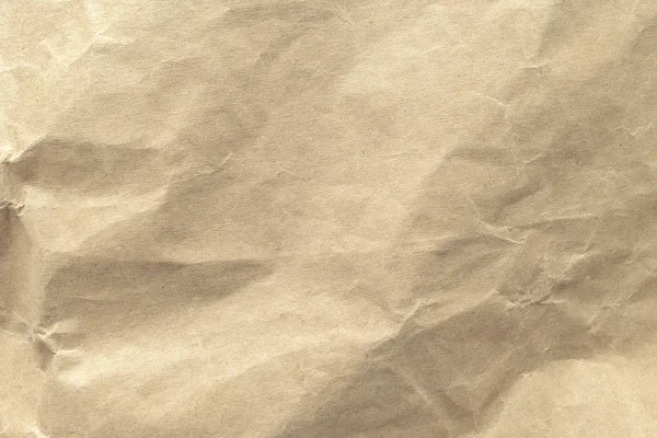 Brown crumpled paper texture background. — Stock Photo, Image