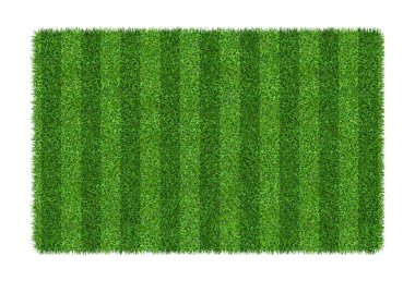 Futbol ve futbol spor için yeşil çim doku arka plan. Yeşil çim alan desen ve izole kırpma yolu ile beyaz arka plan üzerinde doku.