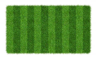 Futbol ve futbol spor için yeşil çim doku arka plan. Yeşil çim alan desen ve izole kırpma yolu ile beyaz arka plan üzerinde doku.