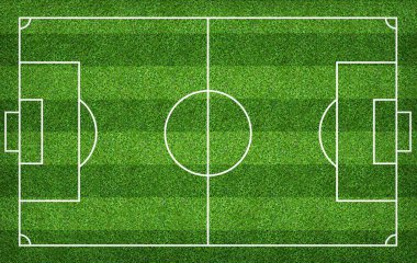 Futbol sahası veya futbol sahası arka plan için. Yeşil çim mahkeme 