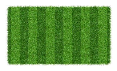 Futbol ve futbol spor için yeşil çim doku arka plan. Yeşil çim alan desen ve izole kırpma yolu ile beyaz arka plan üzerinde doku.