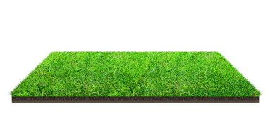 Beyaz Kırpma yoluyla izole yeşil çim alan. Spor alanı. Yaz takım oyunları. Egzersiz ve eğlence yeri.