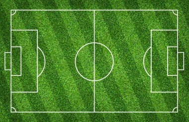 Futbol sahası veya futbol sahası arka plan için. Yeşil çim mahkeme 