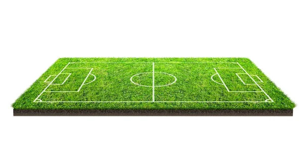 Campo Calcio Campo Calcio Erba Verde Texture Modello Isolato Sfondo — Foto Stock