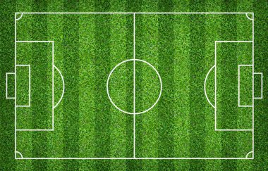 Arka plan için futbol sahası veya futbol sahası. Yeşil mahkeme ile 