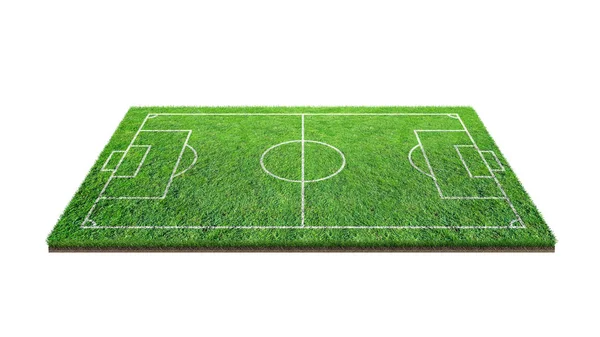 Fußballfeld Oder Fußballplatz Auf Grünem Gras Muster Textur Isoliert Auf — Stockfoto