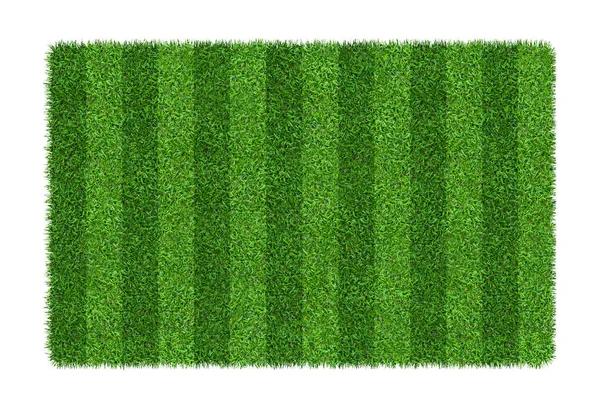 サッカーとサッカー スポーツの緑の草テクスチャ背景 緑の芝生フィールド パターンとクリッピング パスと白い背景で隔離のテクスチャ — ストック写真