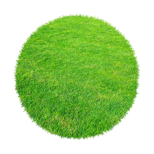Arkaplan için soyut yeşil çimen dokusu. Çember yeşil çimen deseni kırpma yolu ile beyaz bir arkaplanda izole.