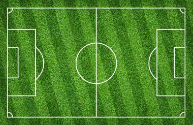 Arka plan için futbol sahası veya futbol sahası. Yeşil mahkeme ile 