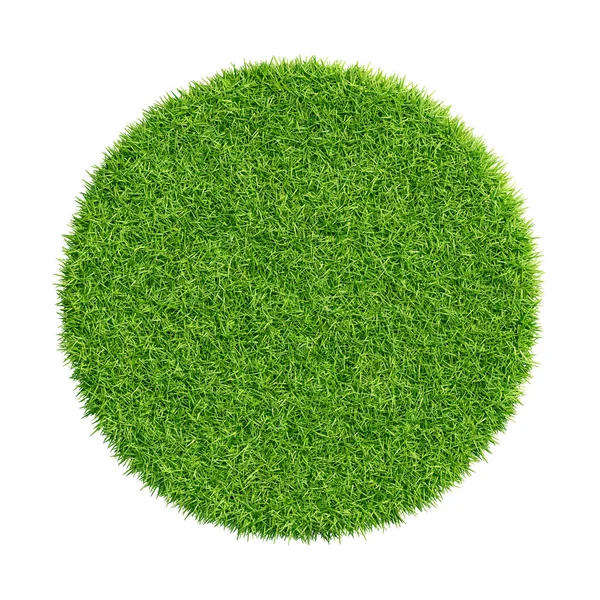 Abstract Green Grass Texture Background Circle Green Grass Pattern Isolated — Stock Photo, Image