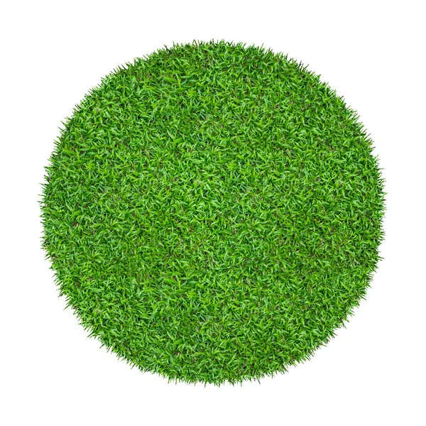 Abstract Green Grass Texture Background Circle Green Grass Pattern Isolated — Stock Photo, Image