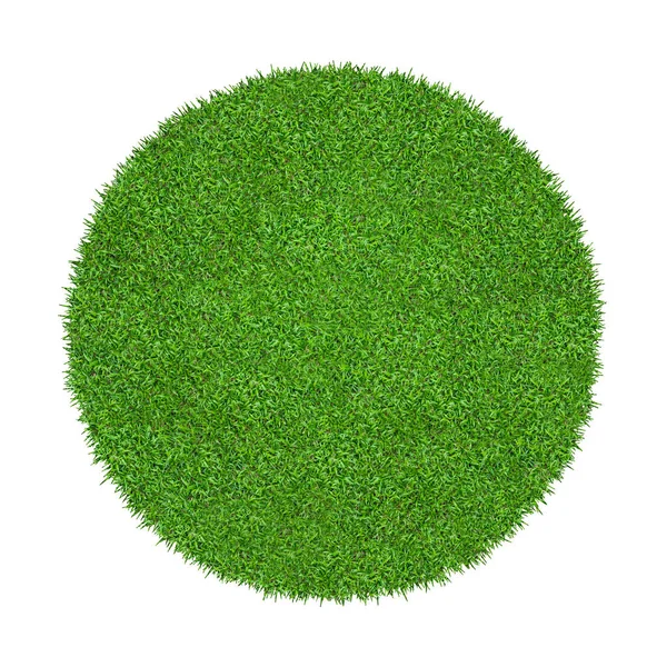 Abstract Green Grass Texture Background Circle Green Grass Pattern Isolated — Stock Photo, Image