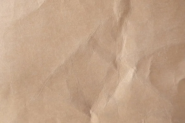 Arkaplan Için Kahverengi Buruşmuş Kağıt Dokusu — Stok fotoğraf