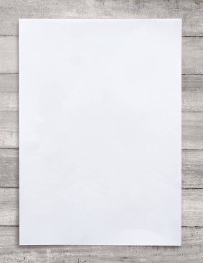 İş geçmişi için tahta üzerine beyaz kağıt çarşaf. Resmi kapat.