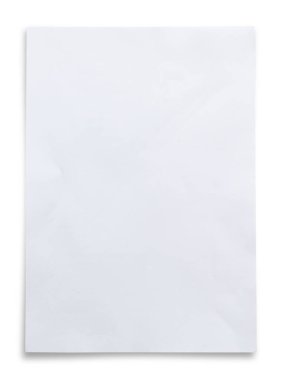 Beyaz kağıt sayfa kırpma yolu ile beyaz arkaplan izole.