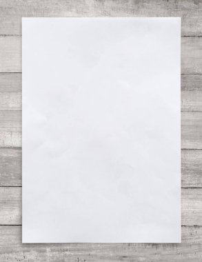 İş geçmişi için tahta üzerine beyaz kağıt çarşaf. Resmi kapat.
