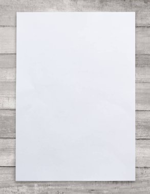 İş geçmişi için tahta üzerine beyaz kağıt çarşaf. Resmi kapat.